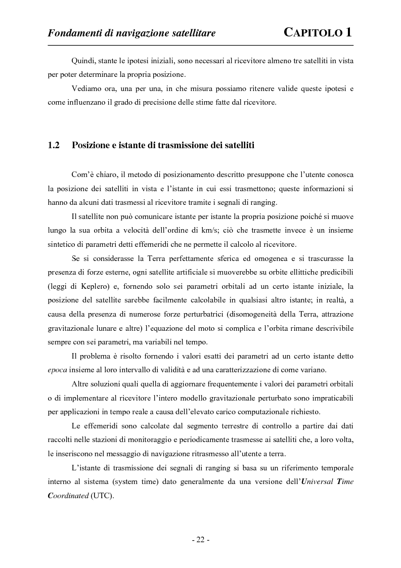 Anteprima della tesi: Analisi ed applicazioni aerospaziali del SIS (Signal In Space) del sistema Galileo, Pagina 12