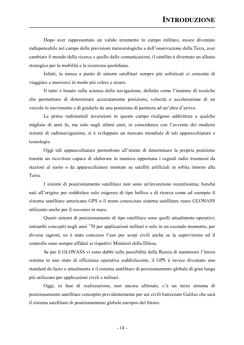 Anteprima della tesi: Analisi ed applicazioni aerospaziali del SIS (Signal In Space) del sistema Galileo, Pagina 4