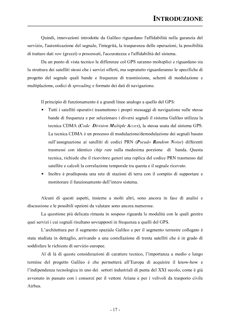 Anteprima della tesi: Analisi ed applicazioni aerospaziali del SIS (Signal In Space) del sistema Galileo, Pagina 7