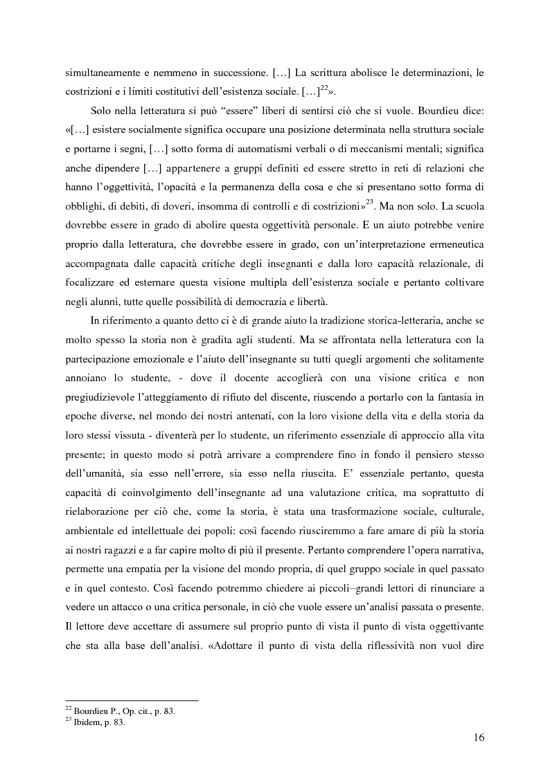 Anteprima della tesi: Identità umana, storia, letteratura. Il rapporto docente-studente., Pagina 13