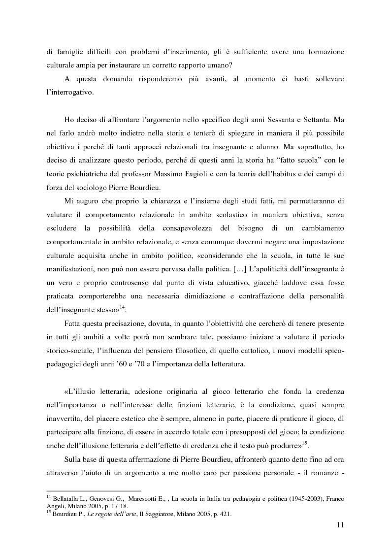 Anteprima della tesi: Identità umana, storia, letteratura. Il rapporto docente-studente., Pagina 8