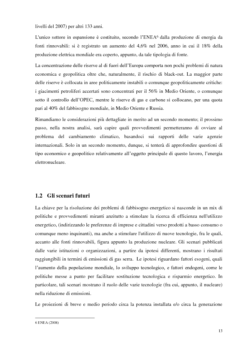 Anteprima della tesi: L'Italia torna al nucleare: elementi critici per la valutazione, Pagina 7