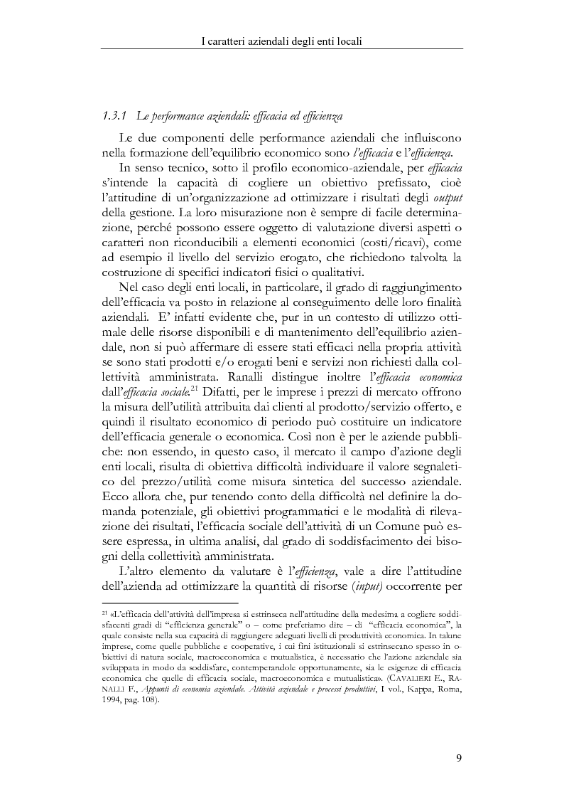 Anteprima della tesi: Il Bilancio sociale negli enti locali. Esperienze a confronto., Pagina 9