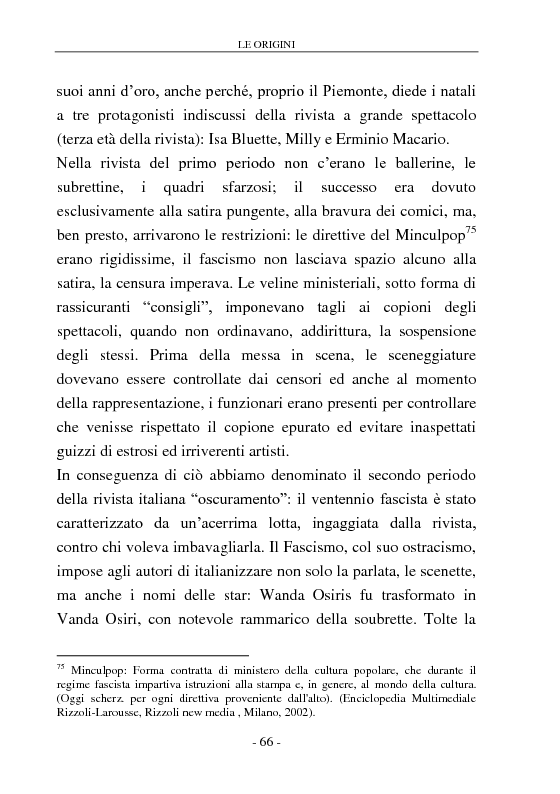 Estratto dalla tesi: Signore e Signori, ecco a voi il varietà. L'evoluzione di un genere: dai primi varietà al one man show.