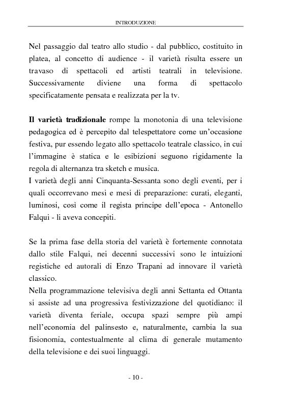 Anteprima della tesi: Signore e Signori, ecco a voi il varietà. L'evoluzione di un genere: dai primi varietà al one man show., Pagina 2