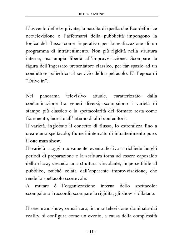 Anteprima della tesi: Signore e Signori, ecco a voi il varietà. L'evoluzione di un genere: dai primi varietà al one man show., Pagina 3