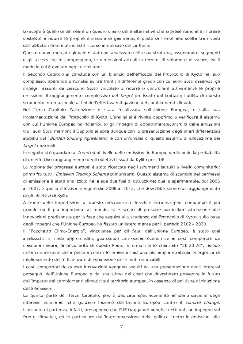 Anteprima della tesi: Da Kyoto a Copenhagen: il ruolo dell'Unione Europea, Pagina 2