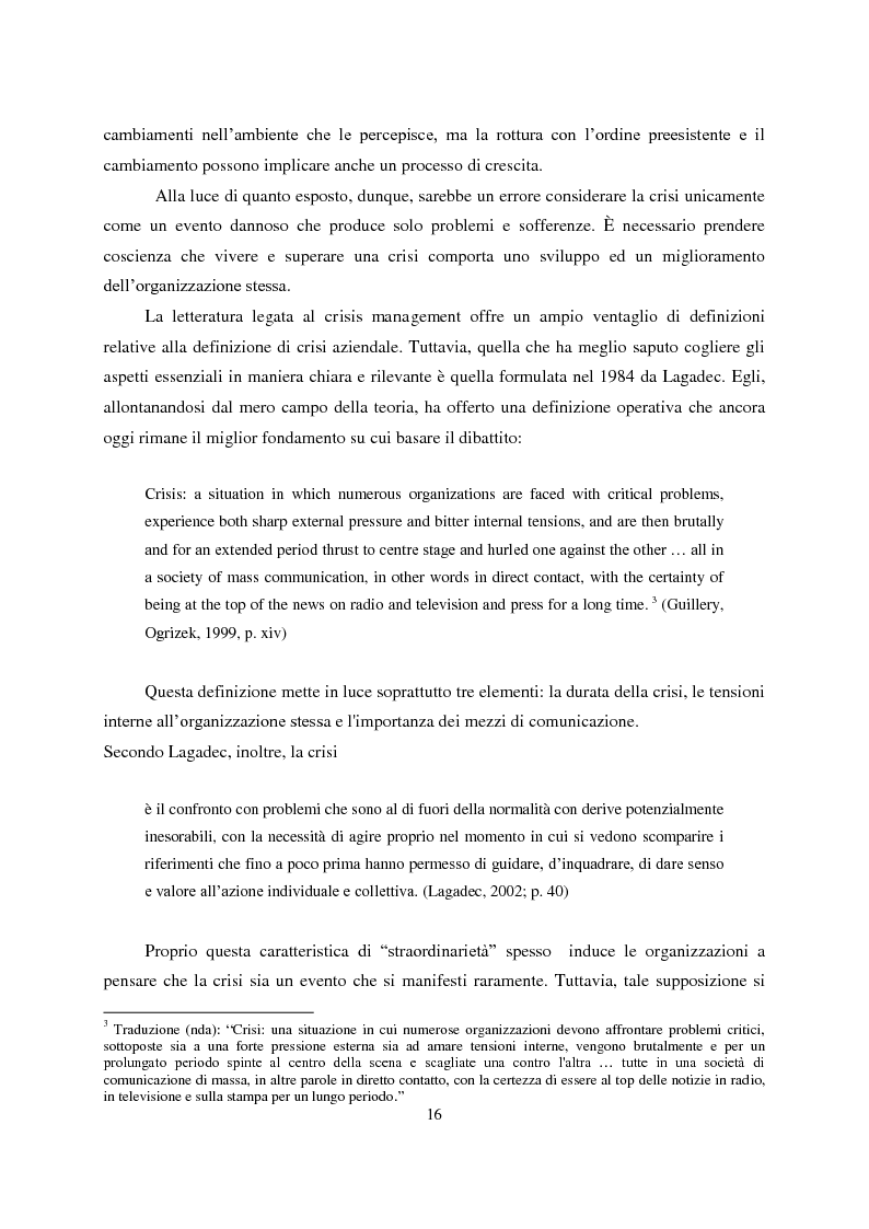Anteprima della tesi: Crisis Management: la crisi finanziaria e la comunicazione delle banche, Pagina 5