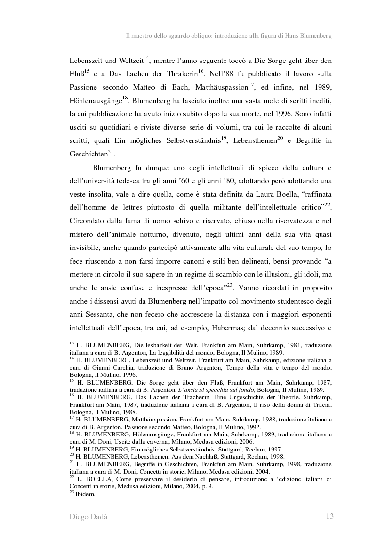 Anteprima della tesi: La metafora tra ''digressione'' e ''pensosità'' nella riflessione di Hans Blumenberg, Pagina 9