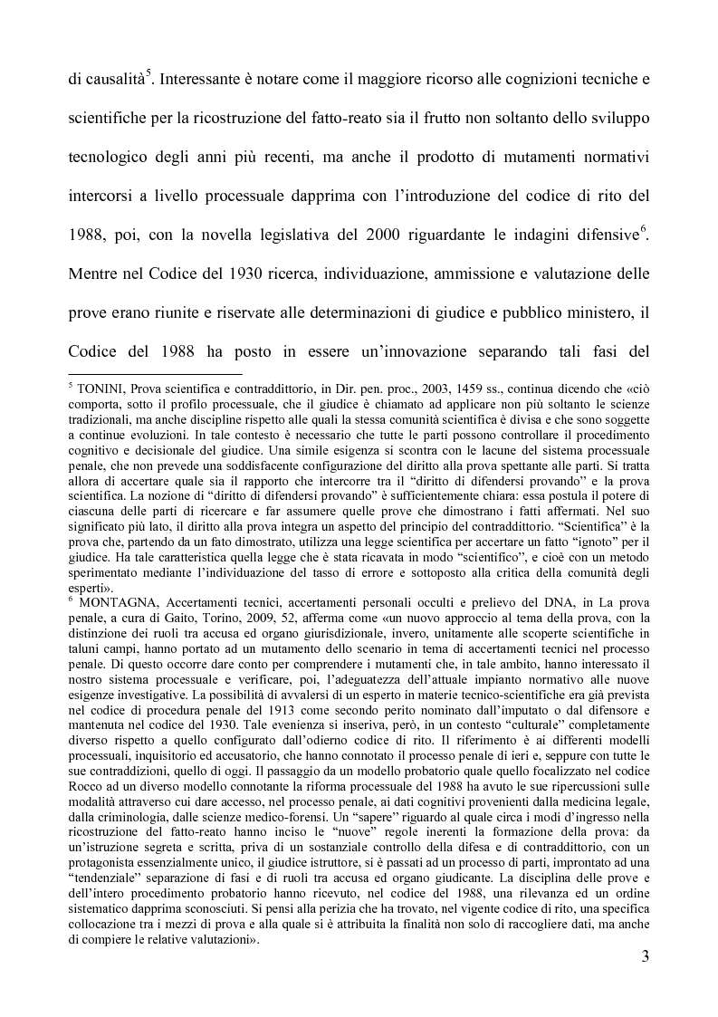 Anteprima della tesi: Gli accertamenti tecnici irripetibili nel processo penale, Pagina 3