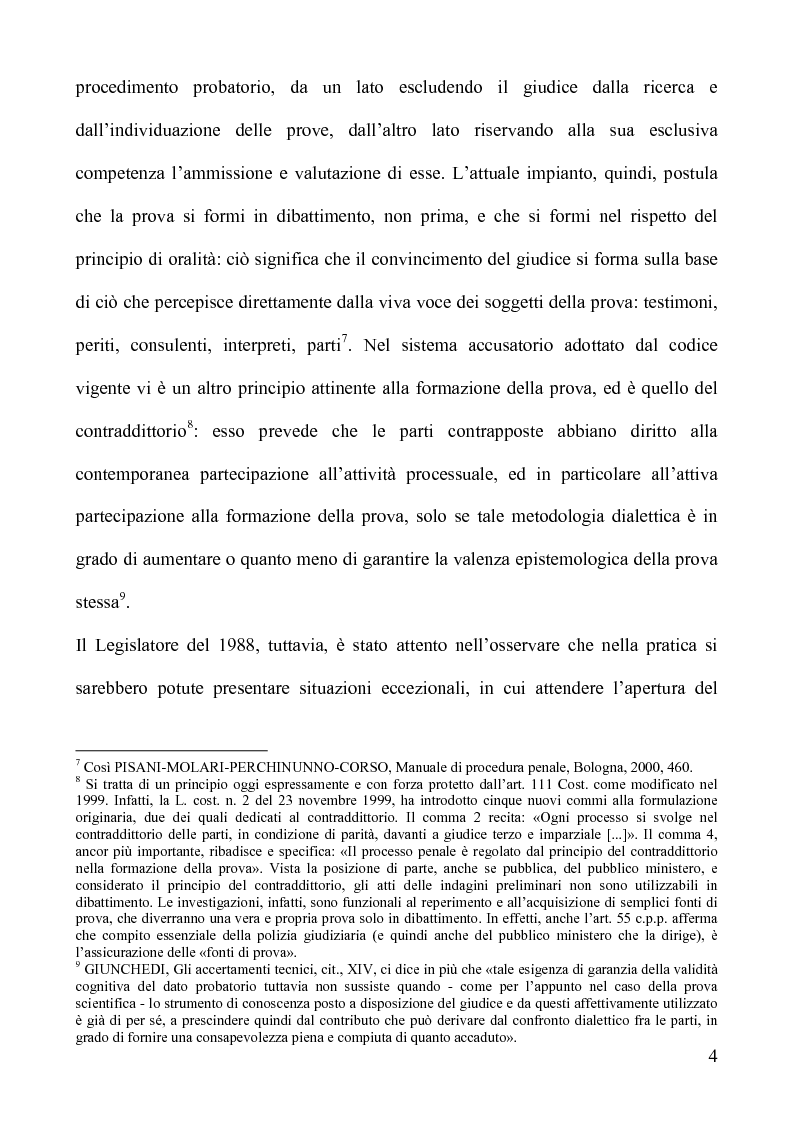 Anteprima della tesi: Gli accertamenti tecnici irripetibili nel processo penale, Pagina 4