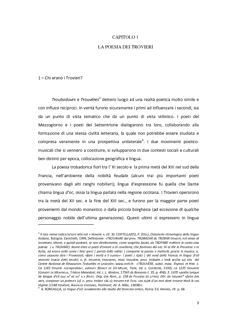Anteprima della tesi: Le dittologie di joie nella lirica oitanica, Pagina 3