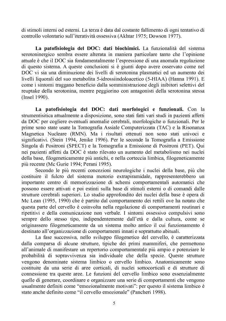 Anteprima della tesi: Le parafilie nello spettro ossessivo-compulsivo: analisi di alcuni casi clinici e proposte di trattamento, Pagina 2