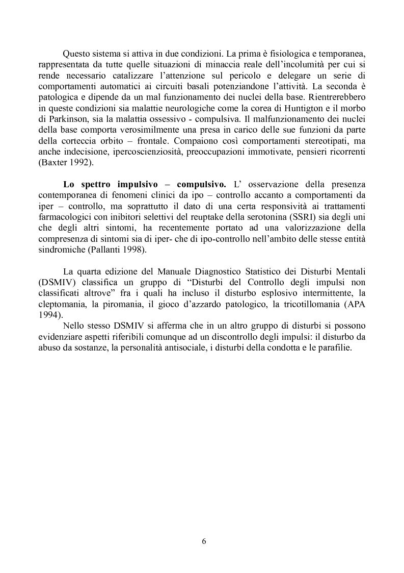 Anteprima della tesi: Le parafilie nello spettro ossessivo-compulsivo: analisi di alcuni casi clinici e proposte di trattamento, Pagina 3