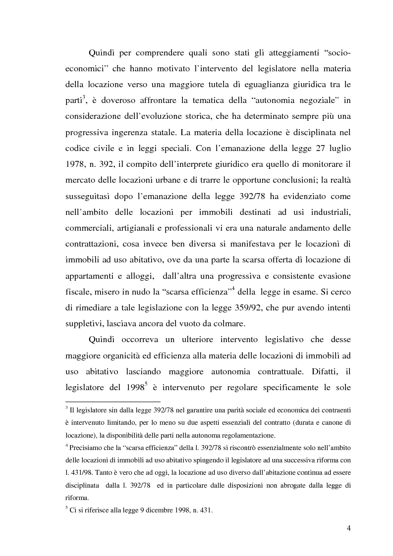 Anteprima della tesi: Contratto di locazione di immobili ad uso abitativo, Pagina 2