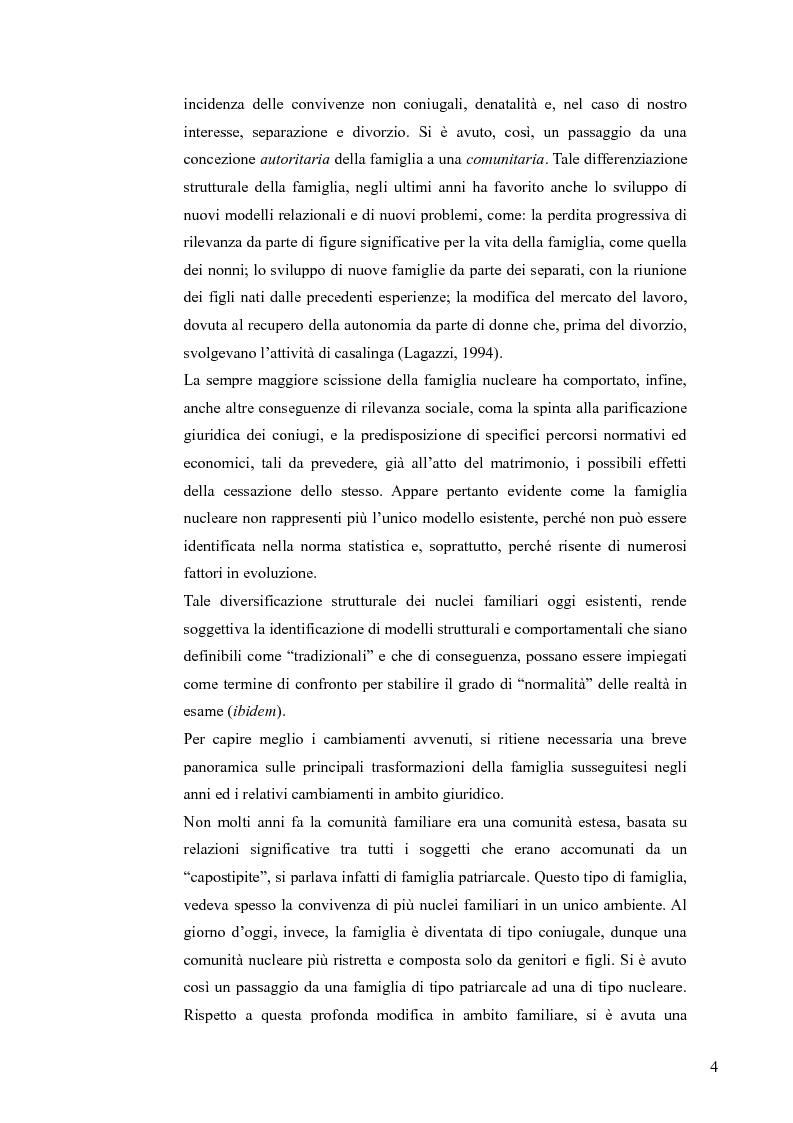 Anteprima della tesi: L'ascolto del minore nei procedimenti di separazione e divorzio, Pagina 4