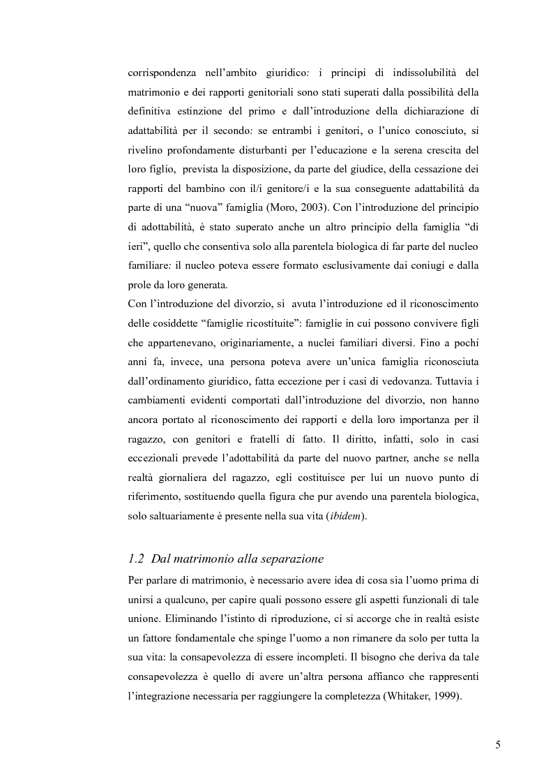 Anteprima della tesi: L'ascolto del minore nei procedimenti di separazione e divorzio, Pagina 5