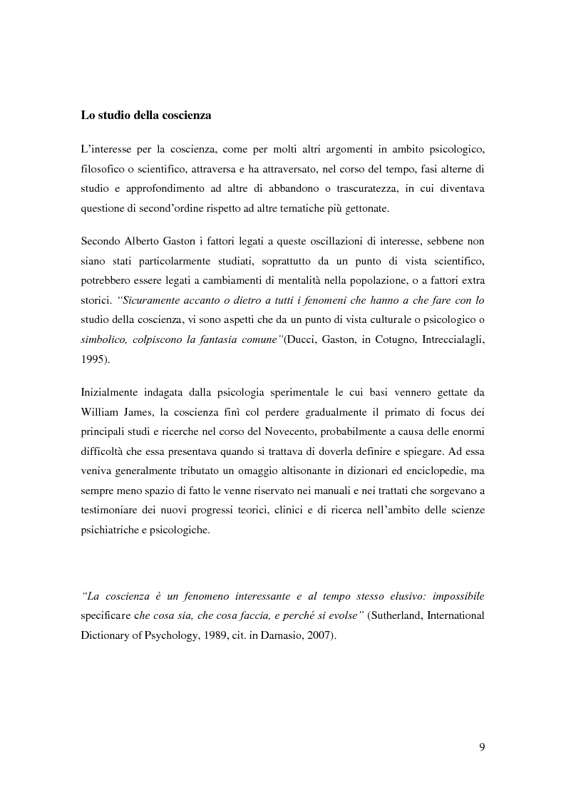 Anteprima della tesi: Il problema della coscienza e il fenomeno delle personalità multiple secondo una prospettiva fenomenologica, Pagina 5