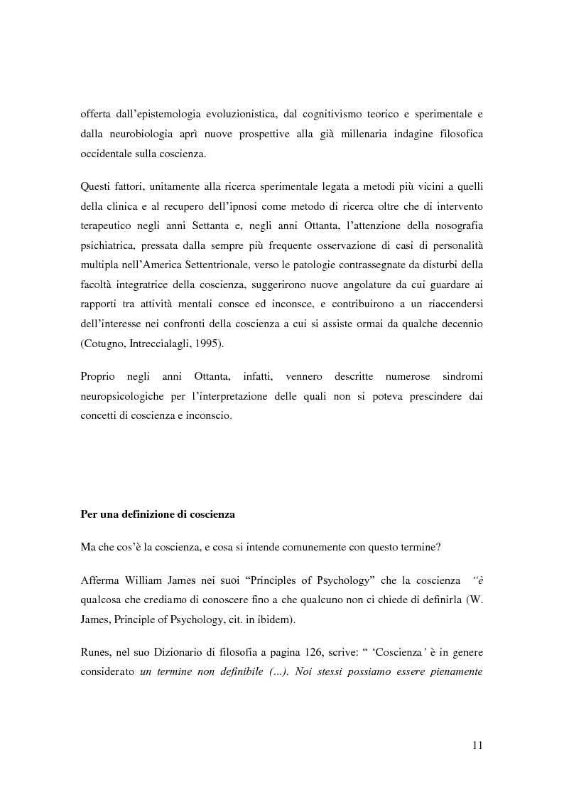 Anteprima della tesi: Il problema della coscienza e il fenomeno delle personalità multiple secondo una prospettiva fenomenologica, Pagina 7