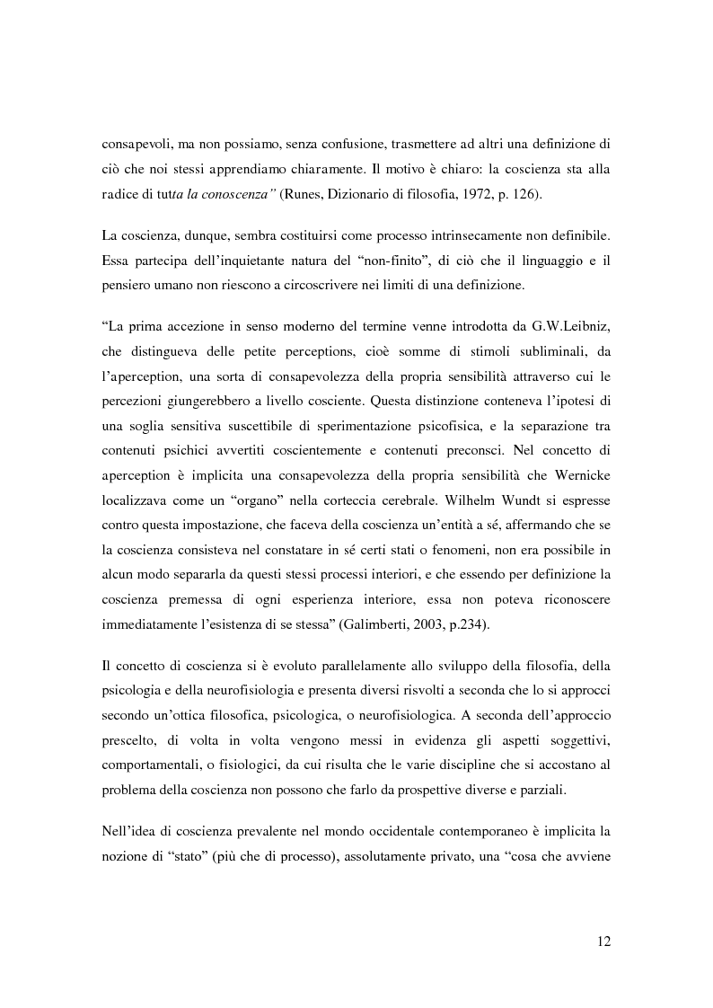 Anteprima della tesi: Il problema della coscienza e il fenomeno delle personalità multiple secondo una prospettiva fenomenologica, Pagina 8