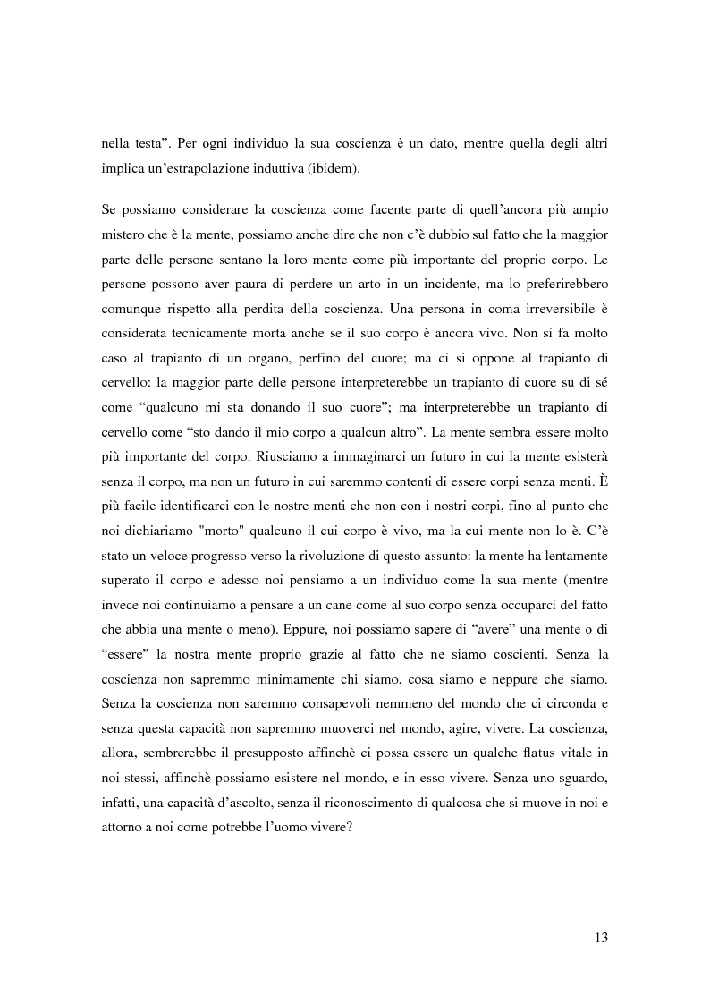 Anteprima della tesi: Il problema della coscienza e il fenomeno delle personalità multiple secondo una prospettiva fenomenologica, Pagina 9