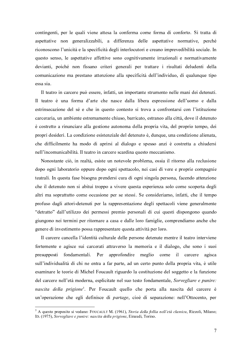 Anteprima della tesi: ''Le voci di dentro''. Percorsi e metodologie del teatro in carcere in Emilia Romagna, Pagina 4