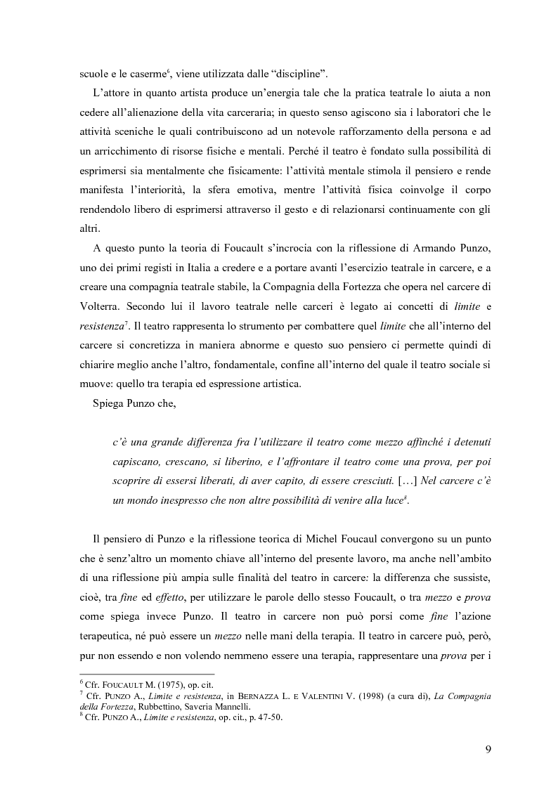 Anteprima della tesi: ''Le voci di dentro''. Percorsi e metodologie del teatro in carcere in Emilia Romagna, Pagina 6