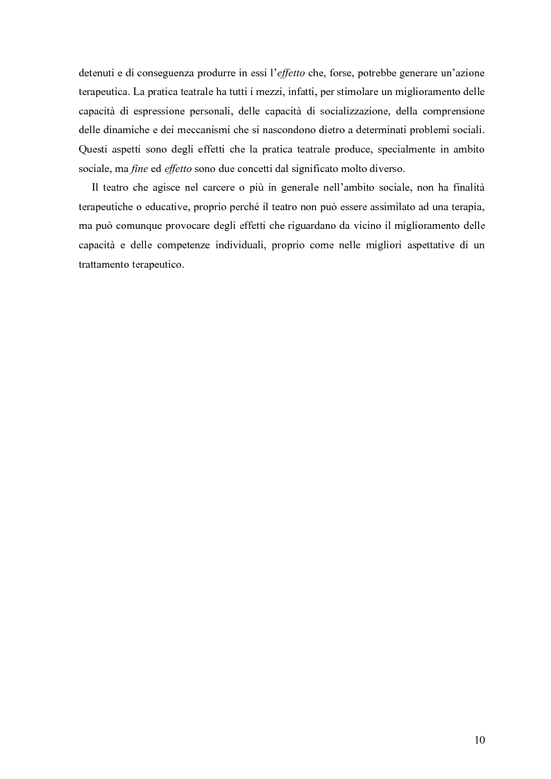 Anteprima della tesi: ''Le voci di dentro''. Percorsi e metodologie del teatro in carcere in Emilia Romagna, Pagina 7