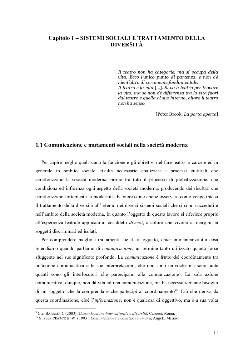 Anteprima della tesi: ''Le voci di dentro''. Percorsi e metodologie del teatro in carcere in Emilia Romagna, Pagina 8