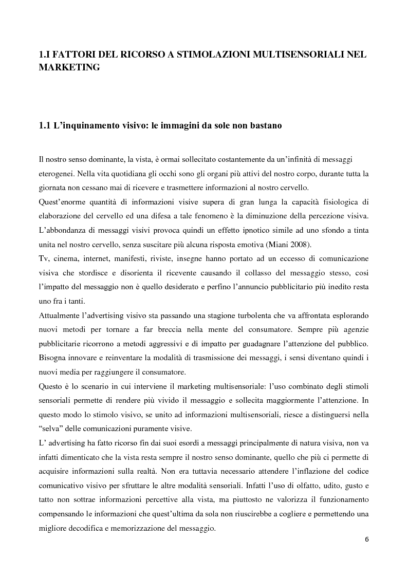 Anteprima della tesi: Marketing multisensoriale: la dimensione tattile, Pagina 3