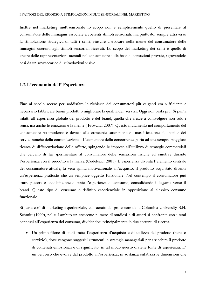 Anteprima della tesi: Marketing multisensoriale: la dimensione tattile, Pagina 4