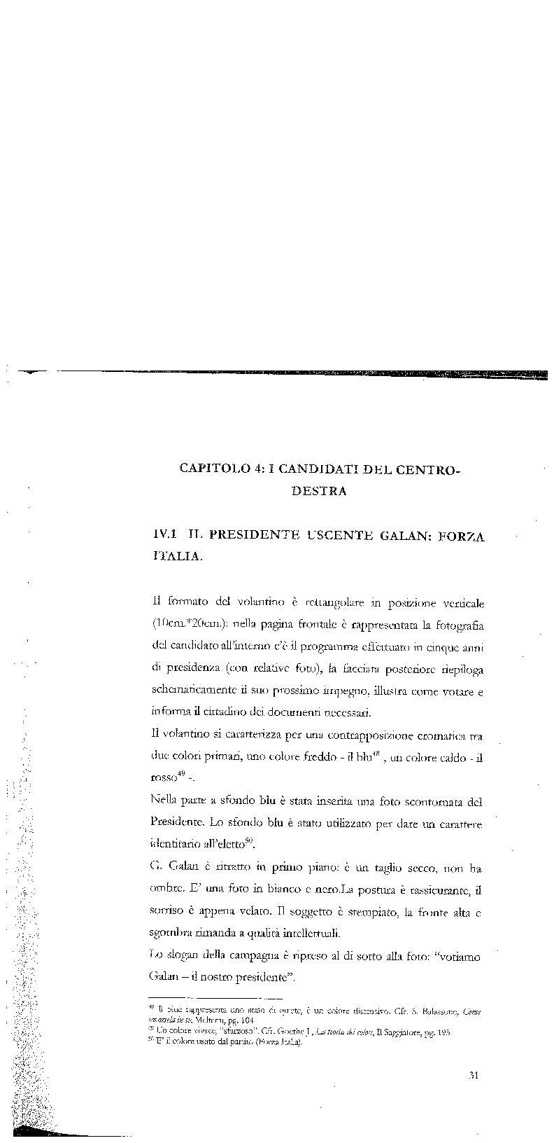 Anteprima della tesi: Strategie di persuasione elettorale durante le regionali 2005 in Veneto, Pagina 1