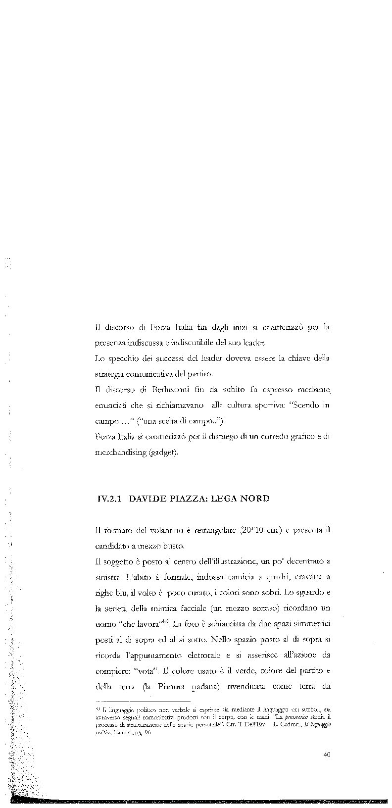 Anteprima della tesi: Strategie di persuasione elettorale durante le regionali 2005 in Veneto, Pagina 10