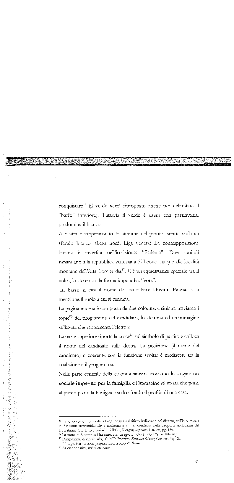 Anteprima della tesi: Strategie di persuasione elettorale durante le regionali 2005 in Veneto, Pagina 11