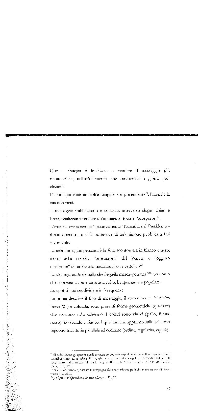 Anteprima della tesi: Strategie di persuasione elettorale durante le regionali 2005 in Veneto, Pagina 7