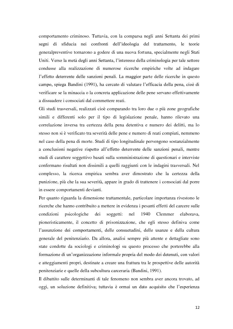 Anteprima della tesi: Tra carcere e territorio: la sperimentazione dell'agente di rete per il reinserimento sociale dei detenuti. L'esperienza della casa circondariale di Bergamo., Pagina 11