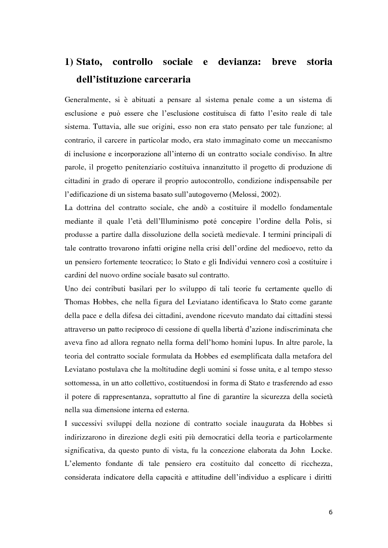 Anteprima della tesi: Tra carcere e territorio: la sperimentazione dell'agente di rete per il reinserimento sociale dei detenuti. L'esperienza della casa circondariale di Bergamo., Pagina 5