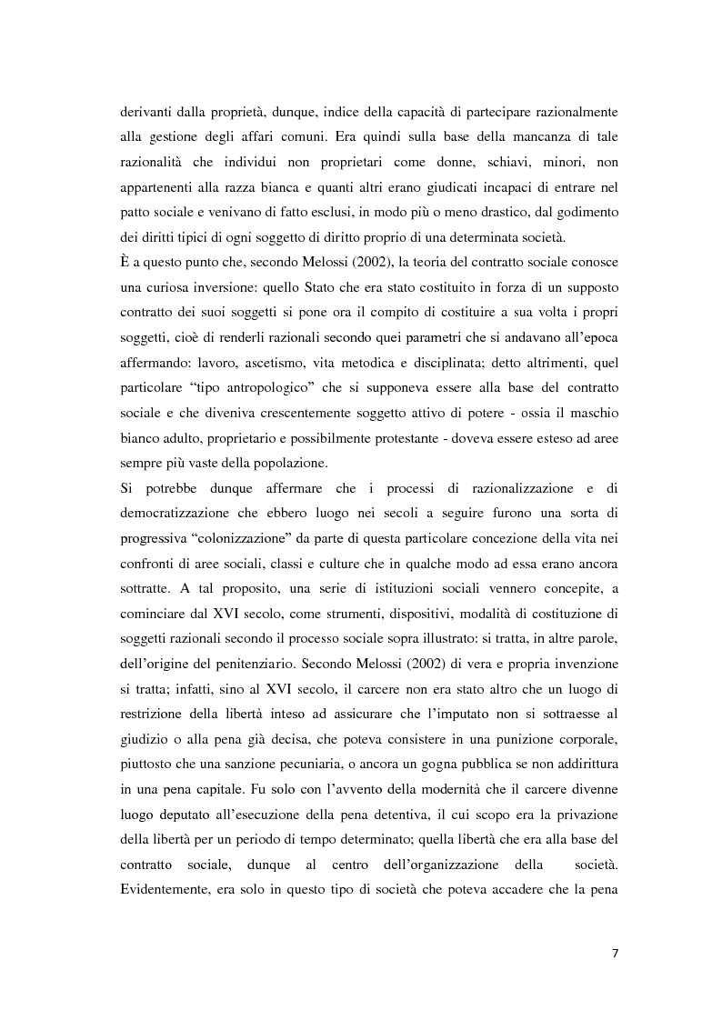 Anteprima della tesi: Tra carcere e territorio: la sperimentazione dell'agente di rete per il reinserimento sociale dei detenuti. L'esperienza della casa circondariale di Bergamo., Pagina 6