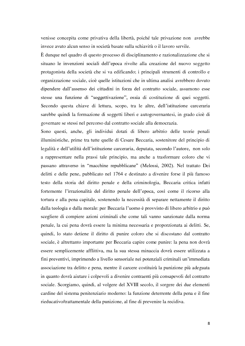 Anteprima della tesi: Tra carcere e territorio: la sperimentazione dell'agente di rete per il reinserimento sociale dei detenuti. L'esperienza della casa circondariale di Bergamo., Pagina 7