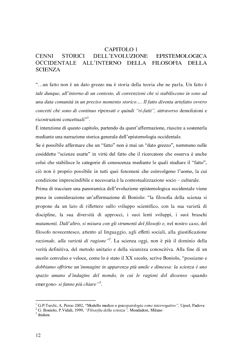 Anteprima della tesi: Rilievi epistemologici e metodologici della valutazione dell’efficacia in ambito socio-sanitario e una ricerca empirica in Sert di due regioni italiane, Pagina 5