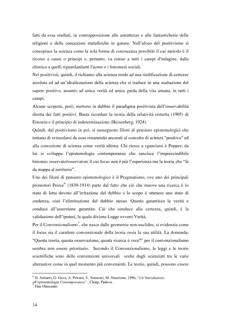 Anteprima della tesi: Rilievi epistemologici e metodologici della valutazione dell’efficacia in ambito socio-sanitario e una ricerca empirica in Sert di due regioni italiane, Pagina 7