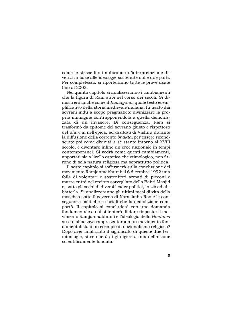 Anteprima della tesi: Ramjanmabhumi: mito, religione, storia e politica, Pagina 7