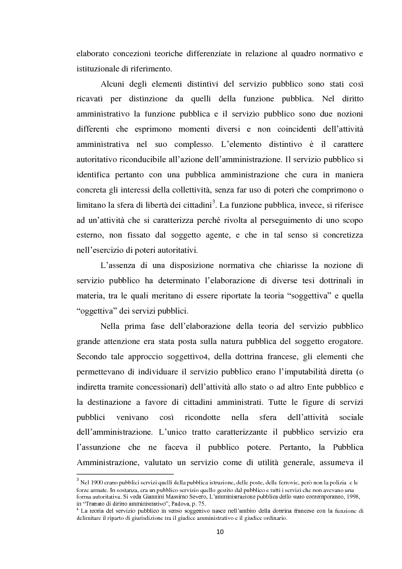 Anteprima della tesi: I servizi pubblici tra principi comunitari e tutela degli utenti, Pagina 6