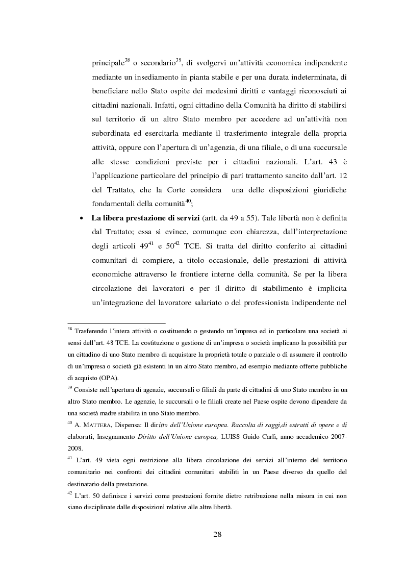Estratto dalla tesi: La politica europea di liberalizzazione dei servizi economici e la direttiva detta ''Bolkestein''