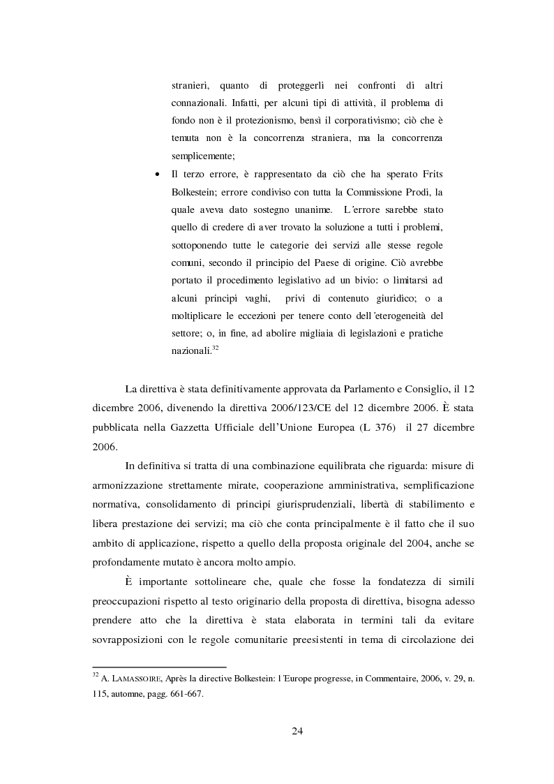 Anteprima della tesi: La politica europea di liberalizzazione dei servizi economici e la direttiva detta ''Bolkestein'', Pagina 11