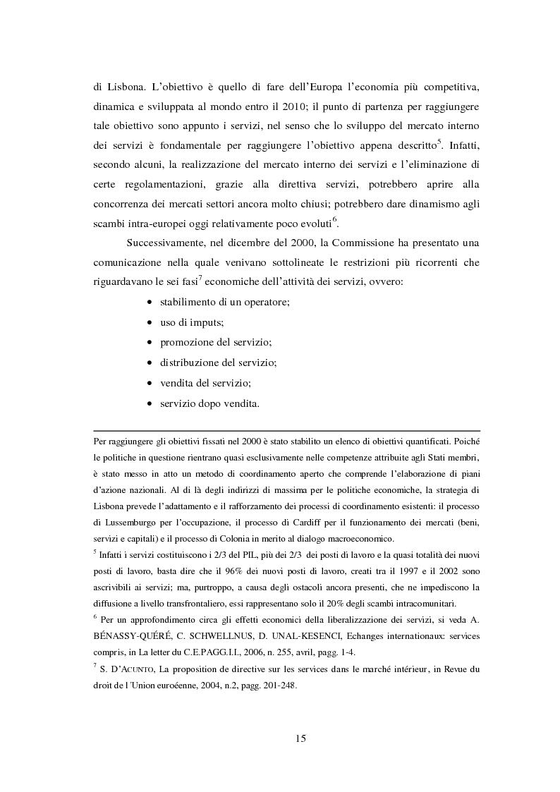Anteprima della tesi: La politica europea di liberalizzazione dei servizi economici e la direttiva detta ''Bolkestein'', Pagina 2