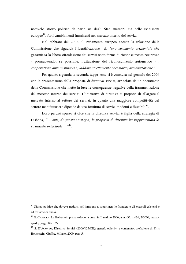Anteprima della tesi: La politica europea di liberalizzazione dei servizi economici e la direttiva detta ''Bolkestein'', Pagina 4