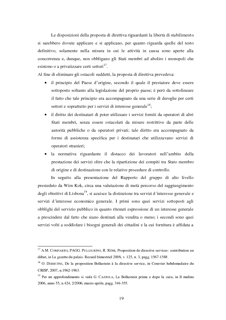 Anteprima della tesi: La politica europea di liberalizzazione dei servizi economici e la direttiva detta ''Bolkestein'', Pagina 6