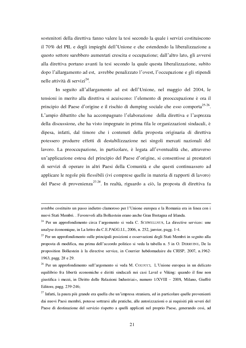 Anteprima della tesi: La politica europea di liberalizzazione dei servizi economici e la direttiva detta ''Bolkestein'', Pagina 8