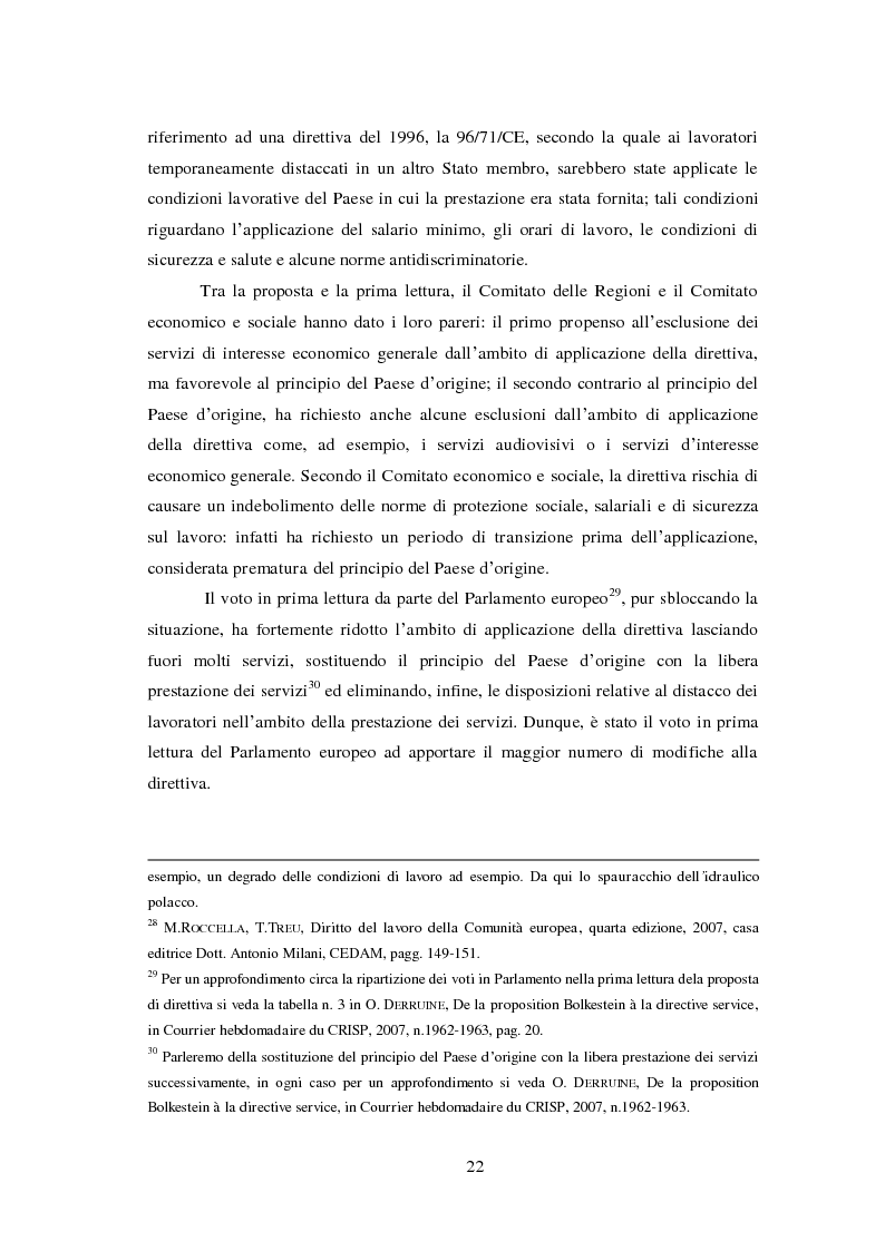 Anteprima della tesi: La politica europea di liberalizzazione dei servizi economici e la direttiva detta ''Bolkestein'', Pagina 9